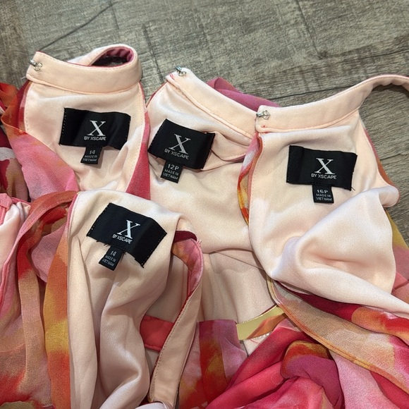 NWT!! XSCAPE - Women's Floral-Print Halter High-Low Dress - Picture 12 of 12